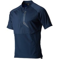 Rawlings Men's Gold Collection 1/4 Zip Short Sleeve Cage Jacket, Navy