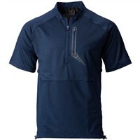 Rawlings Men's Gold Collection 1/4 Zip Short Sleeve Cage Jacket, Navy