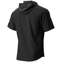 Rawlings Men's Colorsync Short Sleeve Hooded Jacket, Black