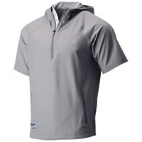Rawlings Men's Colorsync Short Sleeve Hooded Jacket, Blue Grey