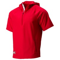 Rawlings Men's Colorsync Short Sleeve Hooded Jacket, Scarlet