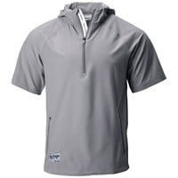 Rawlings Men's Colorsync Short Sleeve Hooded Jacket, Blue Grey
