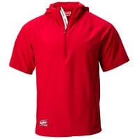 Rawlings Men's Colorsync Short Sleeve Hooded Jacket, Scarlet