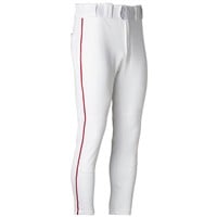 Rawlings Men's Launch Piped Jogger Pants, White/Scarlet