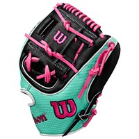 Wilson A2K SuperSkin 1720 11.5in Baseball Glove, Black/Pink
