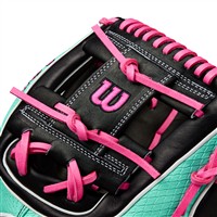Wilson A2K SuperSkin 1720 11.5in Baseball Glove, Black/Pink