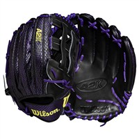 Wilson A2K SuperSkin Brenton Doyle Game Model 1799 12.75in Baseball Glove, Black/Purple