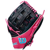 Wilson A2K SuperSkin 1750 12.5in Baseball Glove, Navy/Pink