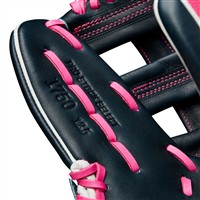 Wilson A2K SuperSkin 1750 12.5in Baseball Glove, Navy/Pink