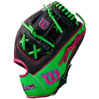 Wilson A2000 SuperSkin 1786 11.5in Baseball Glove, Black/Light Green