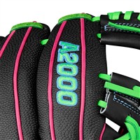 Wilson A2000 SuperSkin 1786 11.5in Baseball Glove, Black/Light Green