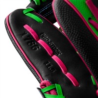 Wilson A2000 SuperSkin 1786 11.5in Baseball Glove, Black/Light Green