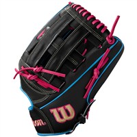 Wilson A2000 SuperSkin 1777 12.75in Baseball Glove, Black/Light Blue