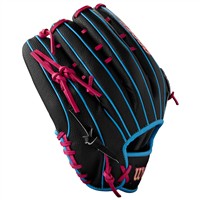 Wilson A2000 SuperSkin 1777 12.75in Baseball Glove, Black/Light Blue