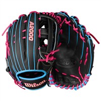 Wilson A2000 SuperSkin 1777 12.75in Baseball Glove, Black/Light Blue