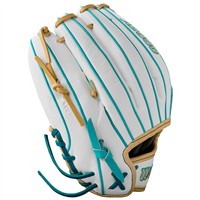 Wilson A2000 H12 SuperSkin Fastpitch Glove, Teal/White