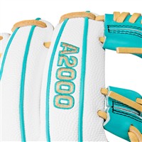 Wilson A2000 H12 SuperSkin Fastpitch Glove, Teal/White