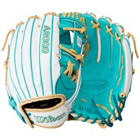 Wilson A2000 H12 SuperSkin Fastpitch Glove, Teal/White