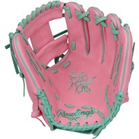 Rawlings Limited Edition HOH Vibrant Series 11.5in Baseball Glove (PROR204-2PPM), Pink/Green