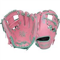 Rawlings Limited Edition HOH Vibrant Series 11.5in Baseball Glove (PROR204-2PPM), Pink/Green