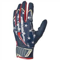 NIKE Limited Edition Energy Alpha Varsity Batting Gloves, Blue/Red