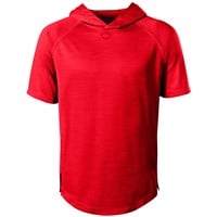 Evoshield Men's LTWGT Short Sleeve Training 2.0 Baseball Hoodie, Scarlet