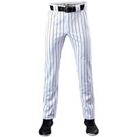 Evoshield Men's Salute Pinstripe Open Bottom Baseball Pants, White/Black