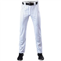 Evoshield Men's Salute Pinstripe Open Bottom Baseball Pants, White/Black