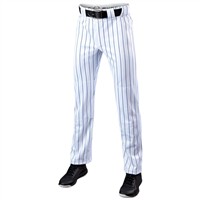 Evoshield Men's Salute Pinstripe Open Bottom Baseball Pants, White/Navy