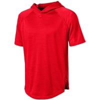 Evoshield Youth LTWGT Short Sleeve Training 2.0 Baseball Hoodie, Red