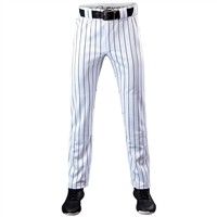 Evoshield Youth Salute Pinstripe Open Bottom Baseball Pants, White/Black