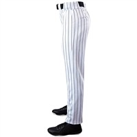 Evoshield Youth Salute Pinstripe Open Bottom Baseball Pants, White/Black