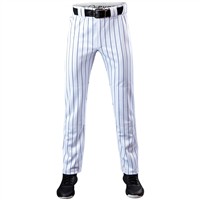 Evoshield Youth Salute Pinstripe Open Bottom Baseball Pants, White/Navy