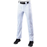 Evoshield Youth Salute Pinstripe Open Bottom Baseball Pants, White/Navy