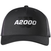 Wilson A2000 Distressed Snapback Baseball Hat, Charcoal