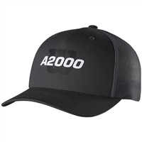 Wilson A2000 Distressed Snapback Baseball Hat, Charcoal