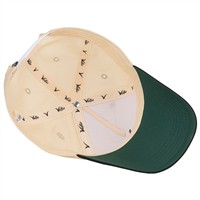 Victus Switch Hitter Snapback Baseball Hat, Tan/Black