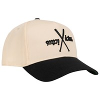 Victus Switch Hitter Snapback Baseball Hat, Black/Brown