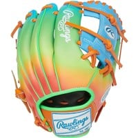 Rawlings LE Heart of the Hide Fun Burst 11.5in Baseball Glove (PROR204 2CBO), Blue/Green