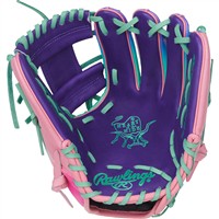 Rawlings LE Heart of the Hide Fun Burst 11.5in Baseball Glove (PROR204 2PUP), Purple/Pink