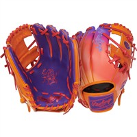 Rawlings LE Heart of the Hide Fun Burst 11.5in Baseball Glove (PROR204 2PUO)_, Purple/Orange