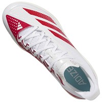 adidas Mens Adizero Electric 2.0 Metal Baseball Cleats, White/Red