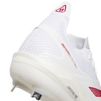 adidas Mens Adizero Electric 2.0 Metal Baseball Cleats, White/Red