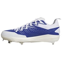 adidas Mens Adizero Electric 2.0 Metal Baseball Cleats, White/Royal