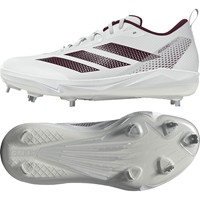 adidas Womens Adizero Instinct 2.0 Metal Softbal Cleats, White/Maroon