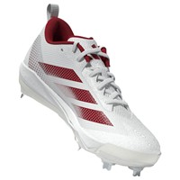 adidas Womens Adizero Instinct 2.0 Metal Softbal Cleats, White/Red