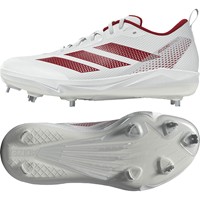 adidas Womens Adizero Instinct 2.0 Metal Softbal Cleats, White/Red