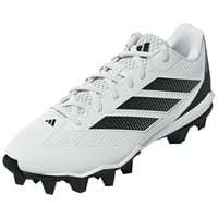adidas Youth Adizero Impact TPU MD 2.0 Molded Baseball Cleats, White/Black