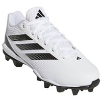 adidas Youth Adizero Impact TPU MD 2.0 Molded Baseball Cleats, White/Black