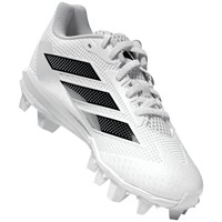 adidas Youth Adizero Insinct MD 2.0 Molded Softball Cleats, White/Black